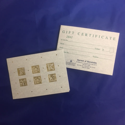 Gift Certificates