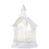 10.5"H Lighted Church with Swirling Sparkles Inside, Battery Operated