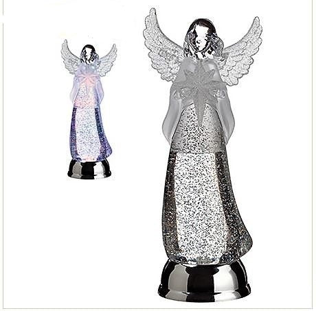 Buy Two Special - 13"H Acrylic, Color-Changing Angel, LED Lit Tabletop Decor