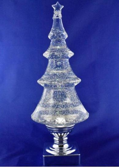 Sparkle Tree, 14" High, Acrylic, LED, Glitter Filled Tabletop Accent - Buy Two and Save