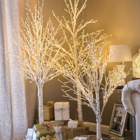 Lighted Birch Trees - Battery Operated and Electric - In Various Sizes