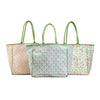 Your Choice - Floral Block Printed Tote Bag, Assorted 3 Patterns - Cotton Canvas