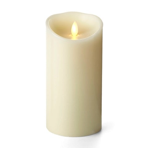 3.5" x 7" Luminara® Flameless Candle - Ivory Wax Unscented Classic Pillar