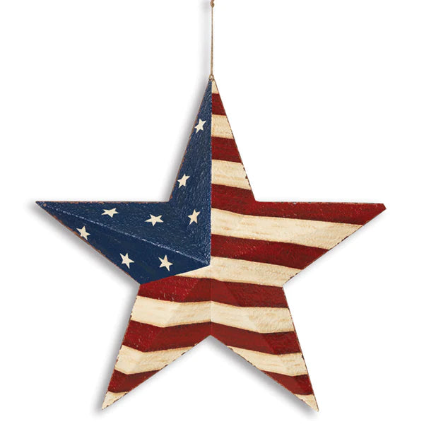 Large Americana Star in Vintage Colors, 22" x 22"