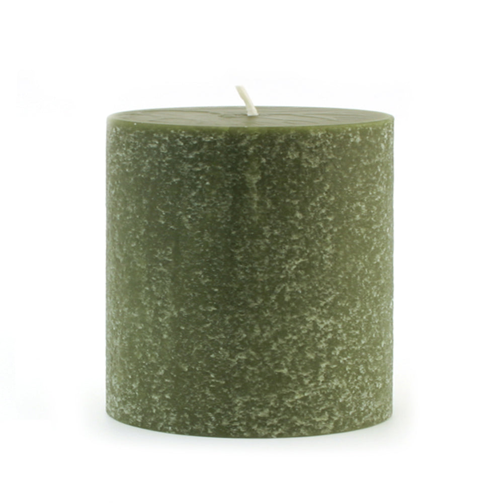 Root Timberline Pillar Candle -  3 X 3  Dark Olive - Root Candles Made in America