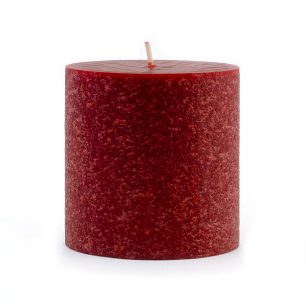 Root Timberline Pillar Candle -  3 X 3 Garnet - Root Candles Made in America