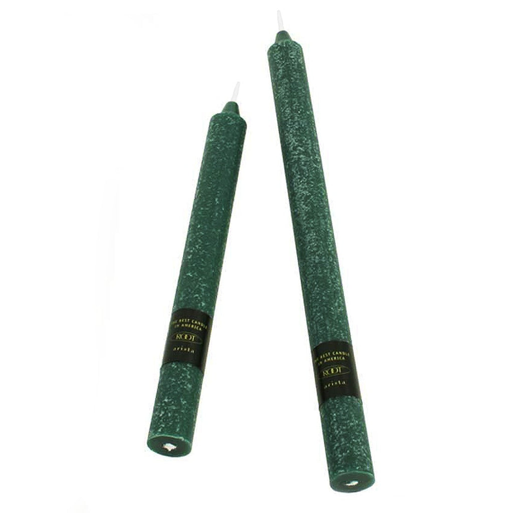 Set of 2 - 9 Inch Root Timberline Arista Dinner Candle - Dark Green