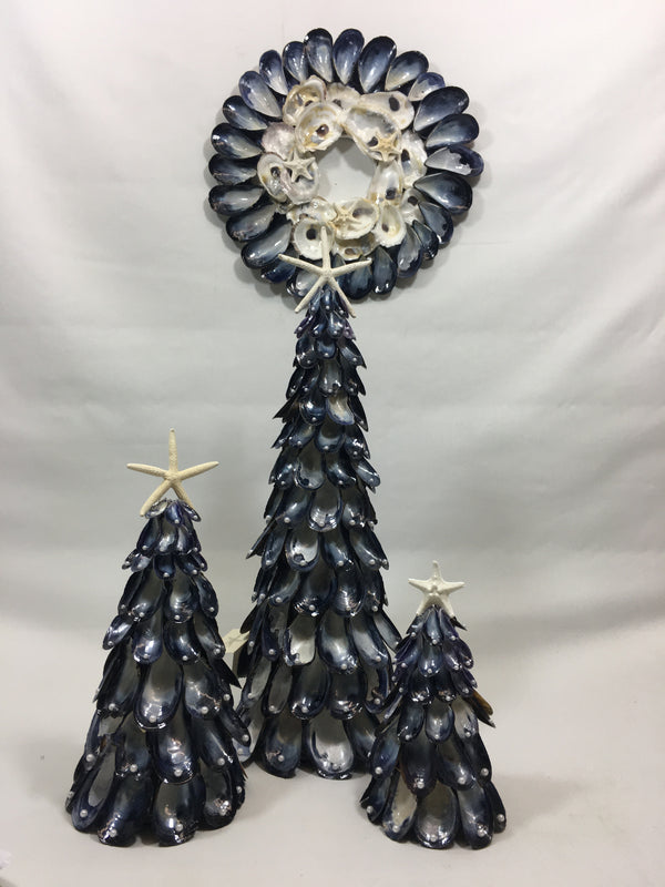 Blue Mussel Trees and Wall Hanging - Local Artisan Made