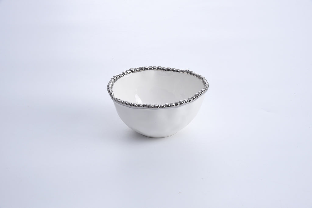 Pampa Bay Small Bowl, White Silver,