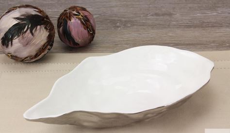 Pampa Bay Porcelain Medium Oyster Bowl - White