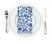Set of Four, Blue and White Chinoiserie Napkins