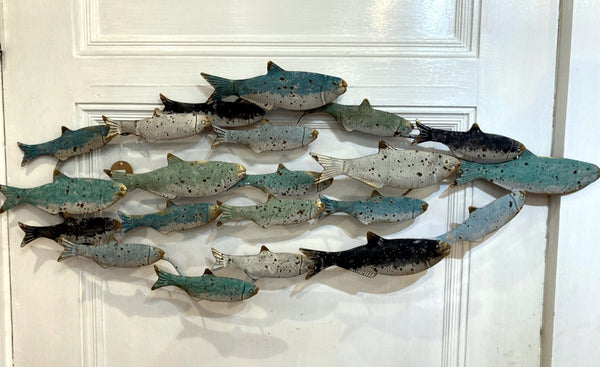 Metal School of Fish in Nautical Colors