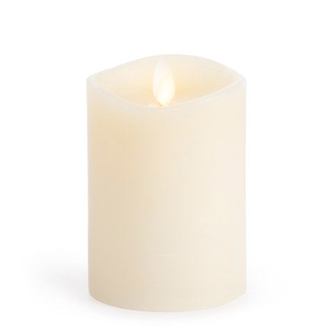 3" X 4" Luminara® Flameless Candle - Vanilla Scented Ivory Wax 360 Pillar - 4 in