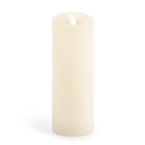 3" X 8" Luminara® Flameless Candle - Vanilla Scented Ivory Wax 360 Pillar