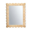 Wicker Weave Mirror with Scalloped Edges, Hand Made