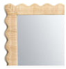 Wicker Weave Mirror with Scalloped Edges, Hand Made